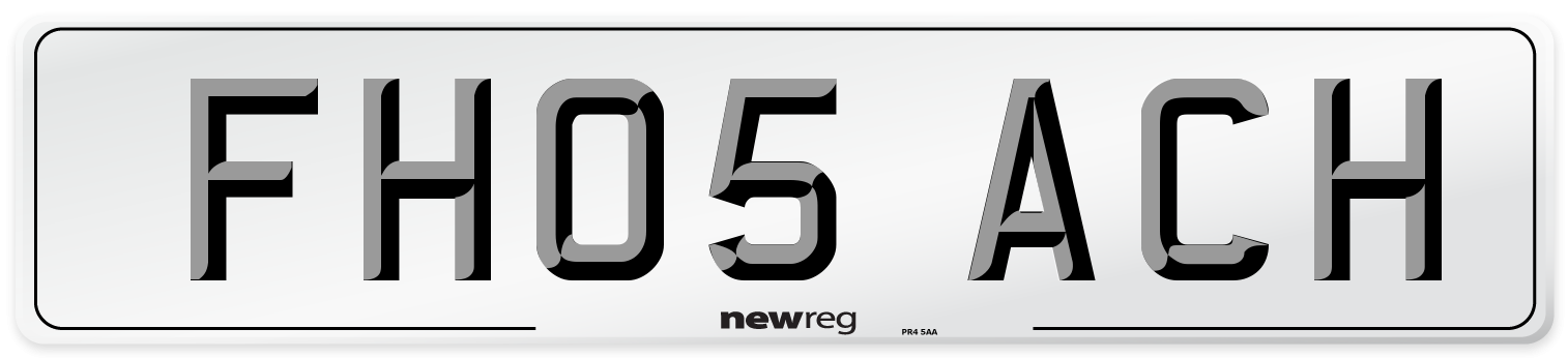 FH05 ACH Number Plate from New Reg
